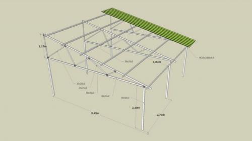 Арочный навес из металлочерепицы. Односкатный навес из металлочерепицы