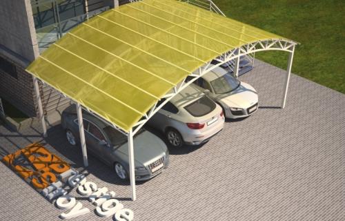 Арочный навес для машины из поликарбоната в Москве и области. Арочные навесы 11