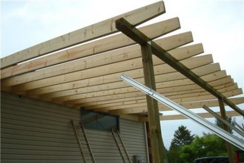 Навес из поликарбоната на деревянном каркасе. Как построить навес к дому: конструкция из дерева и поликарбоната