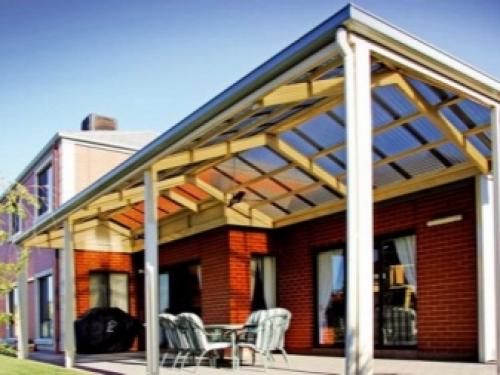 Из чего сделать крышу для навеса. Стеновая опора 09