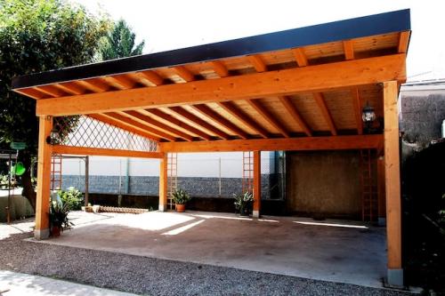 Из чего сделать крышу для навеса. Стеновая опора 04