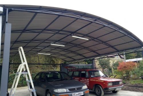 Металлический навес для дачи. Изготовление и монтаж навесов из металла