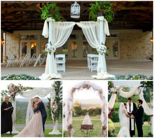 Каркас для свадебной арки. Украшение каркаса тканями