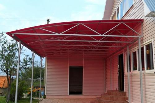 Навесы из поликарбоната севастополь. Изготовление односкатных навесов из поликарбоната