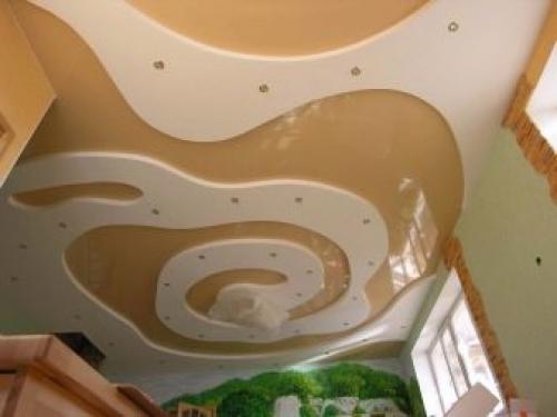 Дизайн потолка из гипсокартона. Особенности 09 Дизайн потолка из гипсокартона. Особенности 09