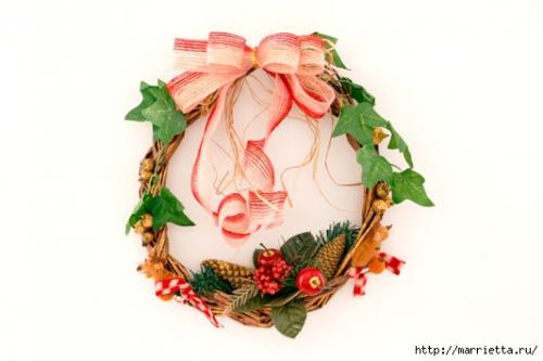 Рождественский венок из лозы. Рождественские венки — 20 СПОСОБОВ сделать самим. 12 Рождественский венок из лозы. Рождественские венки — 20 СПОСОБОВ сделать самим. 12
