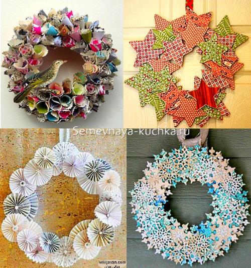 Как сделать венок из веток. Рождественского венка с плоской основой.