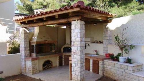 Дизайн беседки с мангалом.