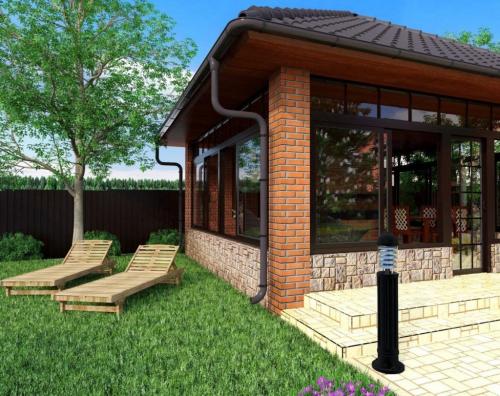 Дизайн двора частного дома с беседкой. Особенности конструкции