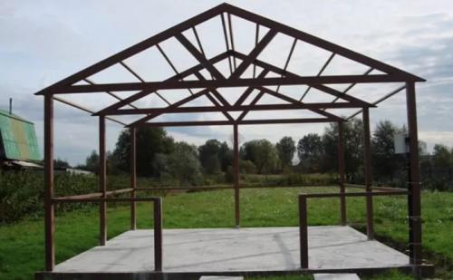 Металлическая беседка своими руками чертежи и размеры. Беседка из металла: размеры, чертежи и основные этапы строительства
