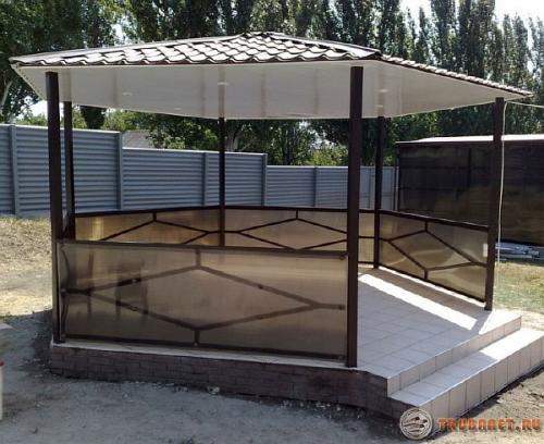 Чертеж беседки 3х3 из металла. Чертеж беседки из профильной трубы, как сварить самостоятельно конструкцию