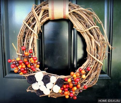 Венок из ивовых прутьев своими руками. Делаем веночек из веток 23