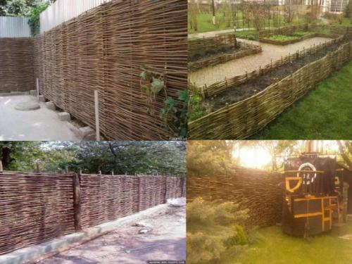 Как сделать плетень своими руками из веток лозы и ивы. Фото-идеи 09