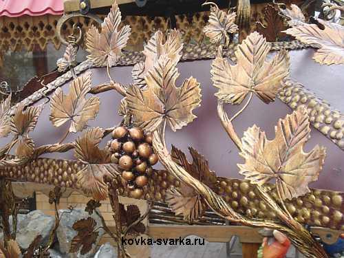 Как сделать виноградную гроздь из металла. Фото (ковка) — виноградная лоза