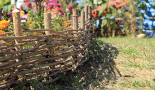 Плетень своими руками из виноградной лозы. Достоинства и недостатки плетеного забора 09 Плетень своими руками из виноградной лозы. Достоинства и недостатки плетеного забора 09