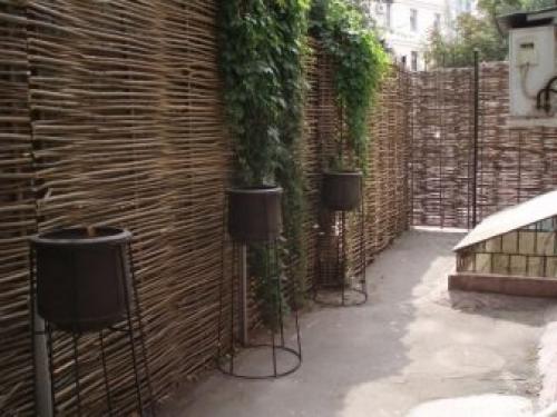 Плетеный забор из веток. Особенности 02