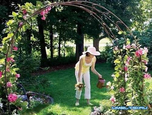 Арка из арматуры своими руками. Арка для плетистой розы своими руками