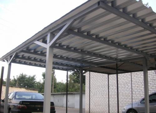 Навес односкатный из металлопрофиля. Этапы изготовления своими руками 20 Навес односкатный из металлопрофиля. Этапы изготовления своими руками 20