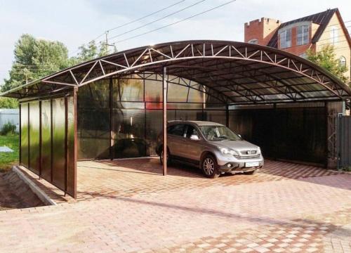 Навесы для автомобиля из металлопрофиля. Все о навесах из металлопрофиля для автомобилей 01