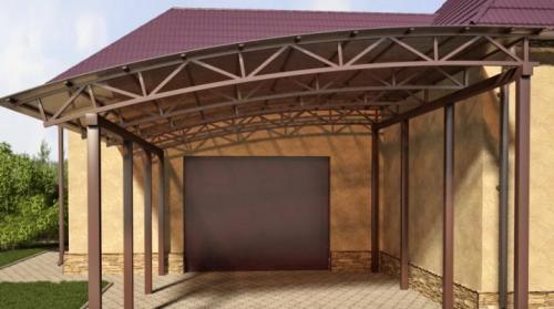 Навес из металлопрофиля своими руками. Односкатные навесы из металлопрофиля