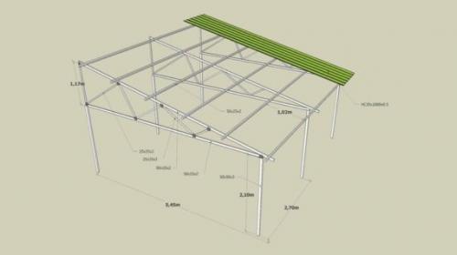 Односкатный навес из профнастила своими руками. Определяемся с видом и размером навеса