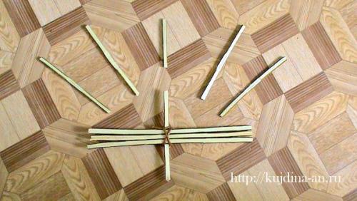 Плетение корзины из ивового прута. Технология плетения 02