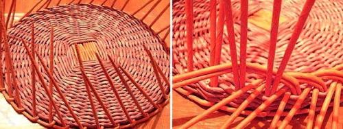 Плетение из бумажной лозы поднос. Поднос из газетных трубочек