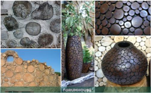 Из бревна своими руками. Дорожка и бордюры