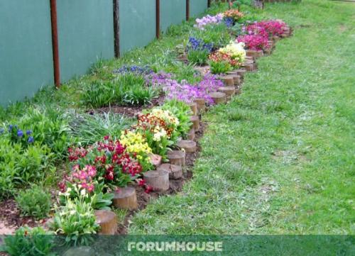 Из бревна своими руками. Дорожка и бордюры