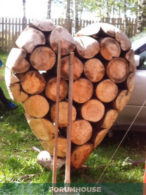 Из бревна своими руками. Дорожка и бордюры