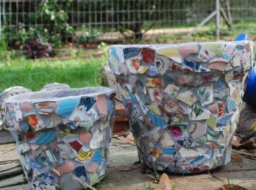 Поделки на даче из подручного материала. Мини-клумбы для любимой дачи