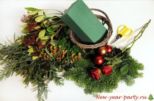 Экибаны из елочных веток. Как сделать поделку Новогодний букет своими руками? 05 Экибаны из елочных веток. Как сделать поделку Новогодний букет своими руками? 05